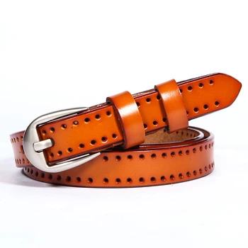 

2020 Good Women Belts Cow Genuine Leather Pin Buckle Vintage Style Top Quality Newest Luxury Female Strap Original