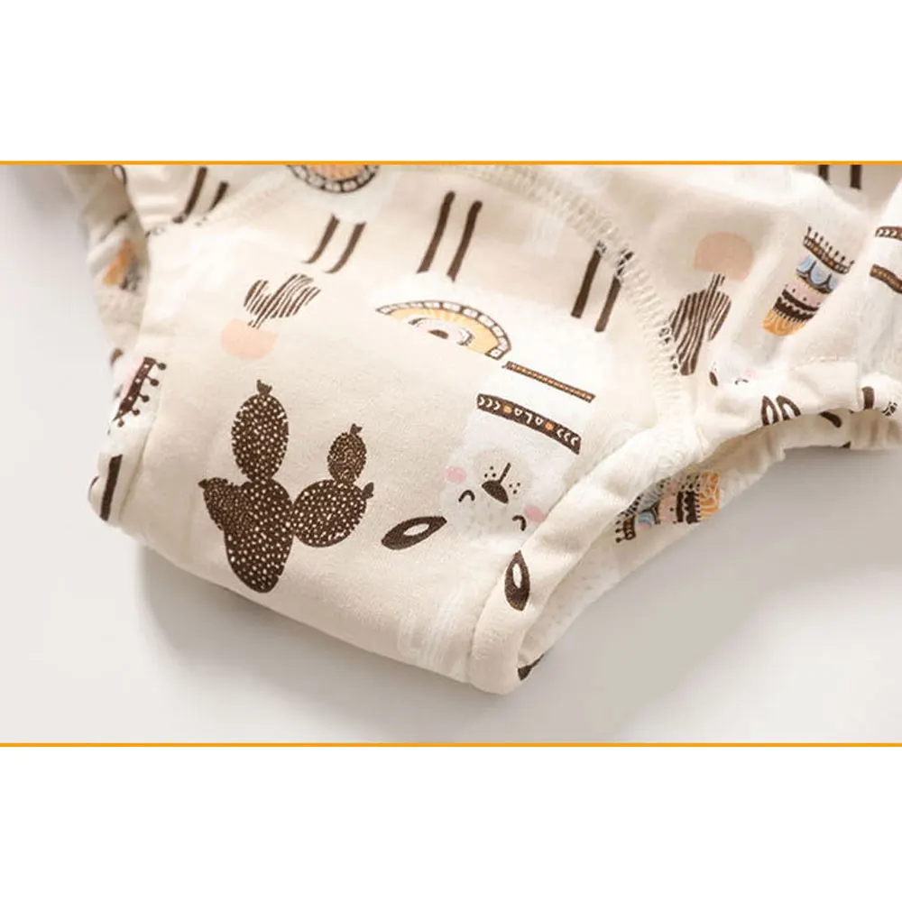 4 pcs Baby Diaper Reusable Nappy Baby Training Pants 4 Layers Washable Diapers Cotton Learning Pants Kids Wear