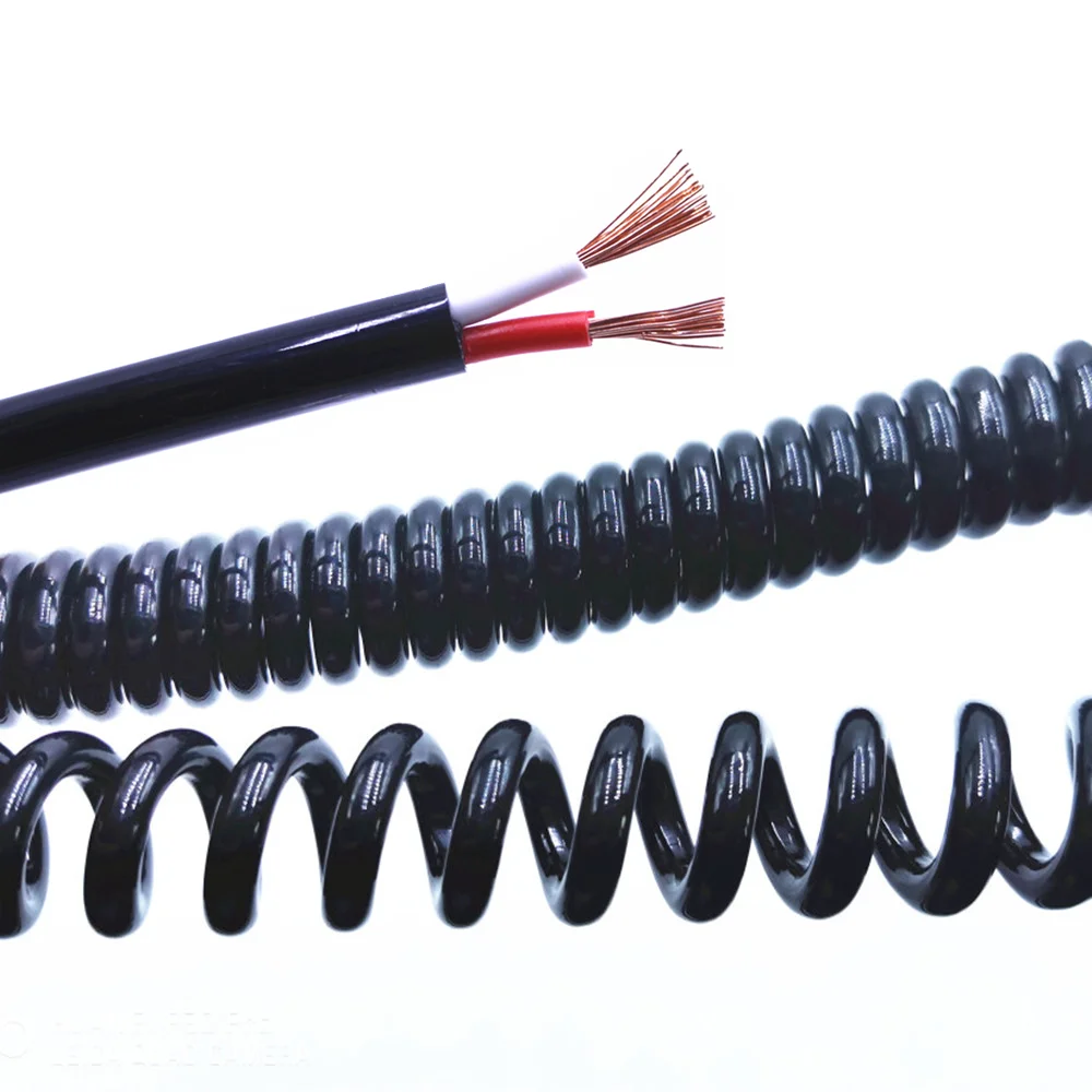 4 ядерный Телескопический спиральный кабель 24AWG0.2mm 20AWG0.5mm 17AWG1.0mm 14AWG2.0mm