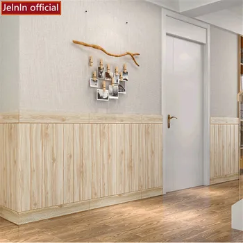 

Wood pattern 3D foam wall stickers ceiling children's room bedroom living room collision wall skirt siding soft pack wallpaper