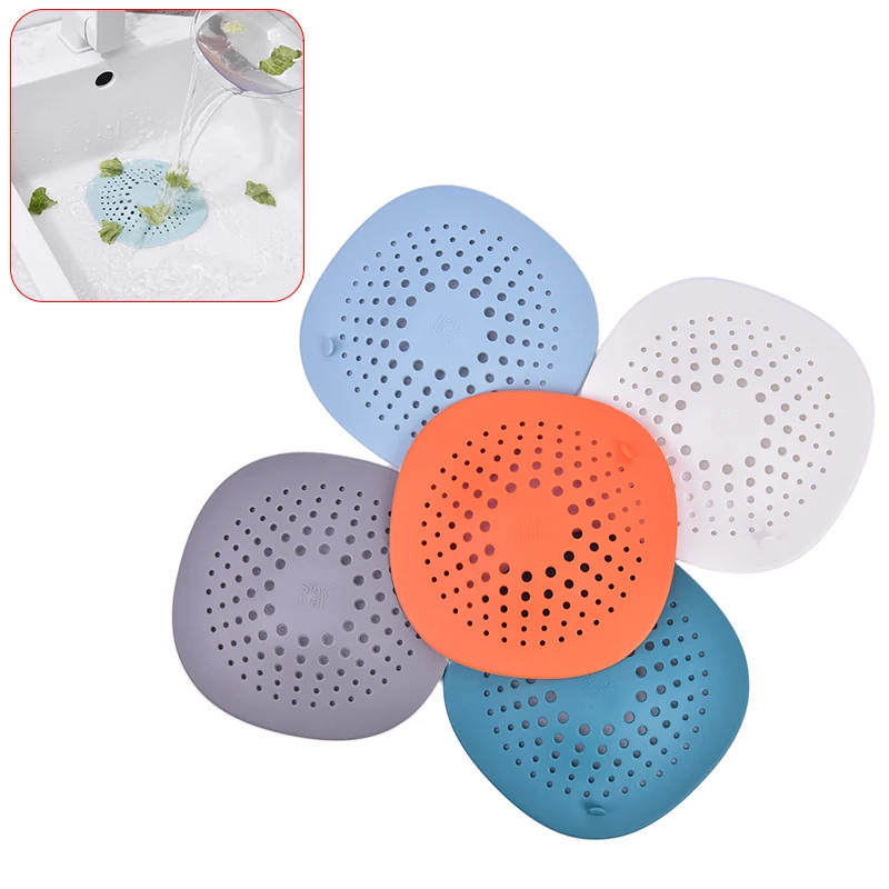Sink Strainer Stopper HAIR-TRAP-FILTER Bath Kitchen Silicone