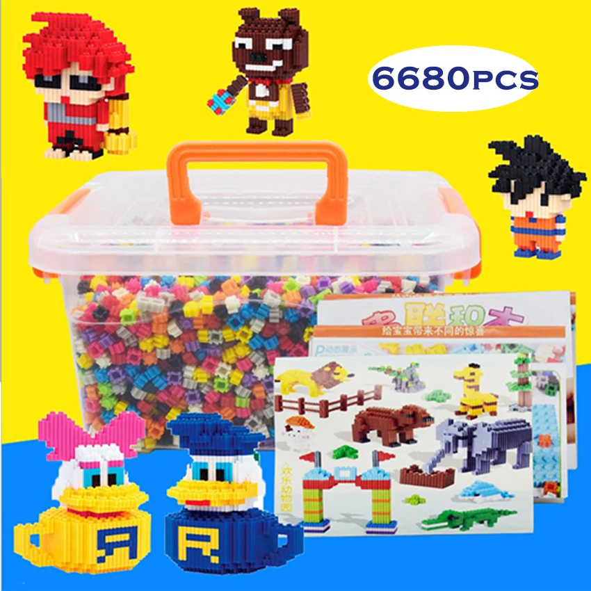 DOLLRYGA jouet enfant, 6680 шт., мини-блок, кирпич, детская игрушка, для детей, фигурки, алмазные строительные блоки, сборные, развивающие кирпичи
