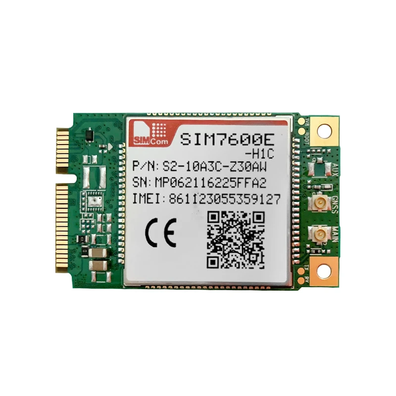 SIMCOM SIM7600E-H1C MINI PCIE LTE Cat1 модуль совместимый с Quectel EC25-EUX 4G модем LTE-FDD B1/B3/B5/B7/B8/B20 B38/B40/B41 |