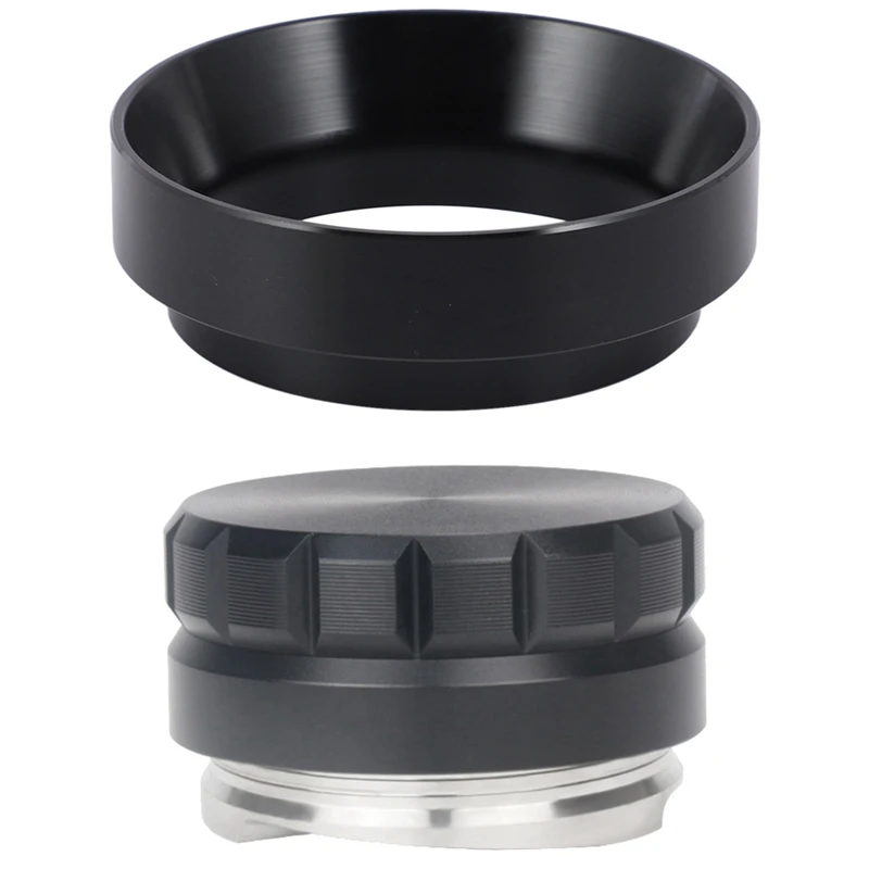 58MM Stainless Steel Intelligent Dosing Ring &amp 58Mm Coffee Distributor Espresso Distribution Tool/Leveler Black |