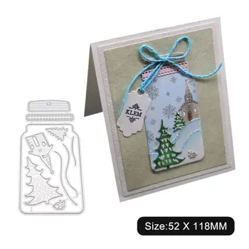 

Christmas Tree Bottle Metal Cutting Dies Stencil Scrapbooking DIY Album Stamp 425D