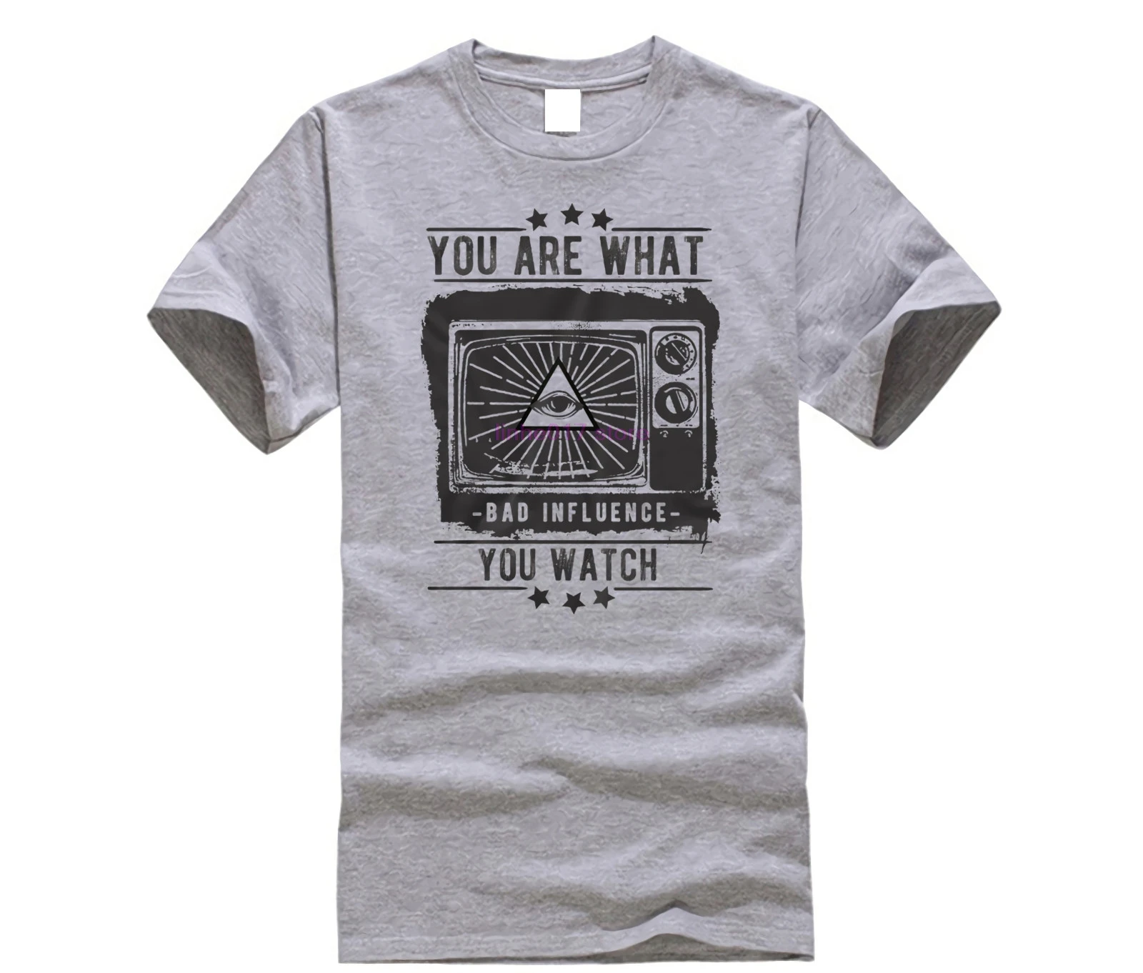 Illuminati T Shirt Mind Control Ufo Mason Eye Triangle Brand Summer Men Cotton Clothing High Quality Custom Graphic Shirts | Мужская