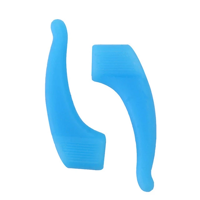 Fashion Anti Slip Ear Hook Eyeglass Eyewear Accessories Eye Glasses Silicone Grip Temple Tip Holder Spectacle Eyeglasses Grip Blue