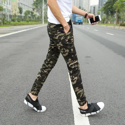 

Men JOGGER Pencil Harem Pants Men Camouflage Mili