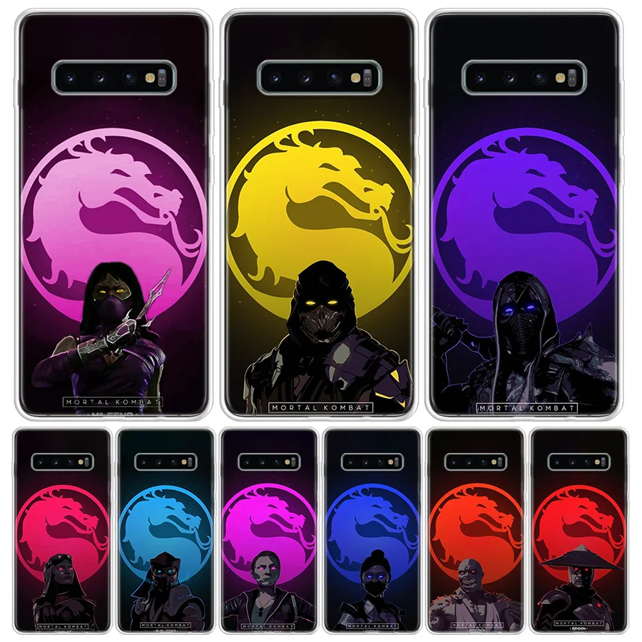 Scorpion Zero Sub Mortal Kombat Custodia Per Telefono Con Chiamata In Silicone Per Samsung Galaxy S23 S24 Ultra S21 S20 Fe S22 S10 Plus S10E S9 S8 +