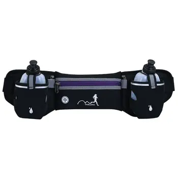 

Sport Dual Pocket Waist Pack Pouch Water Bottle Holder Bag for Jogging Hiking D08E