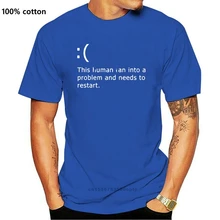 Programmateur informatique chemise bleu ecran de mort-erreur de café T-shirt