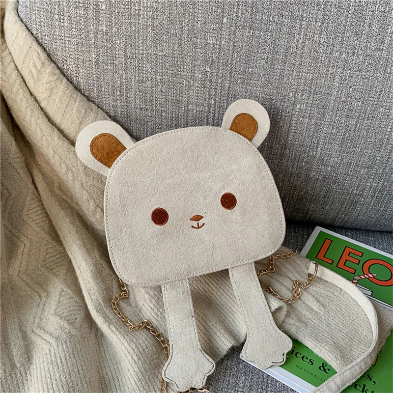 Детские кошельки для монет для маленьких девочек; маленький мини-кошелек с милым медведем; сумка-мессенджер на плечо с цепочкой; Сумка-слинг; bolsos mujer