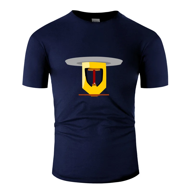 Men-Navy Blue Модная пожаробезопасная спринклерная футболка с лицевой панелью, Мужская фотографий, базовая однотонная мужская футболка, Юмористическая поп-футболка - Цвет: Men-Navy Blue