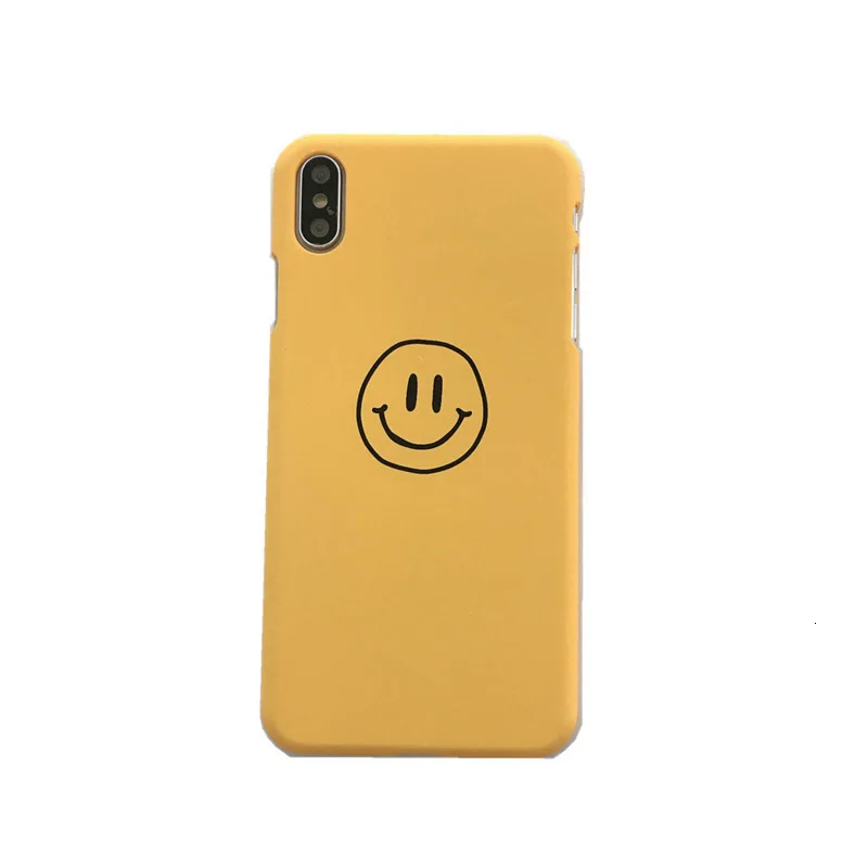 Super cute smiley face phone case for iPhone X XS XR XSMax 8 7 6 6S PluS 5 5s 5SE half pack hard drop protection cover |