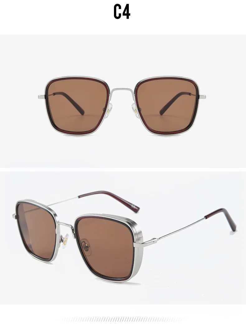 46164 солнцезащитные очки в квадратной оправе в стиле ретро Для мужчин Для женщин модные UV400