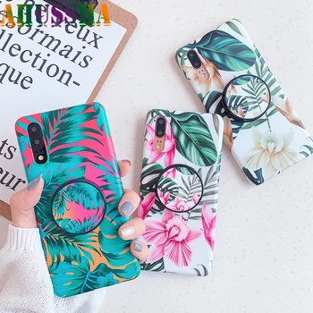 

Holder Stand Flower Case For Mate 30 Lite Nova 5i Pro 3e 4e Cover For Huawei P30 Pro P20 Lite Mate 20 Case IMD Silicone Coque