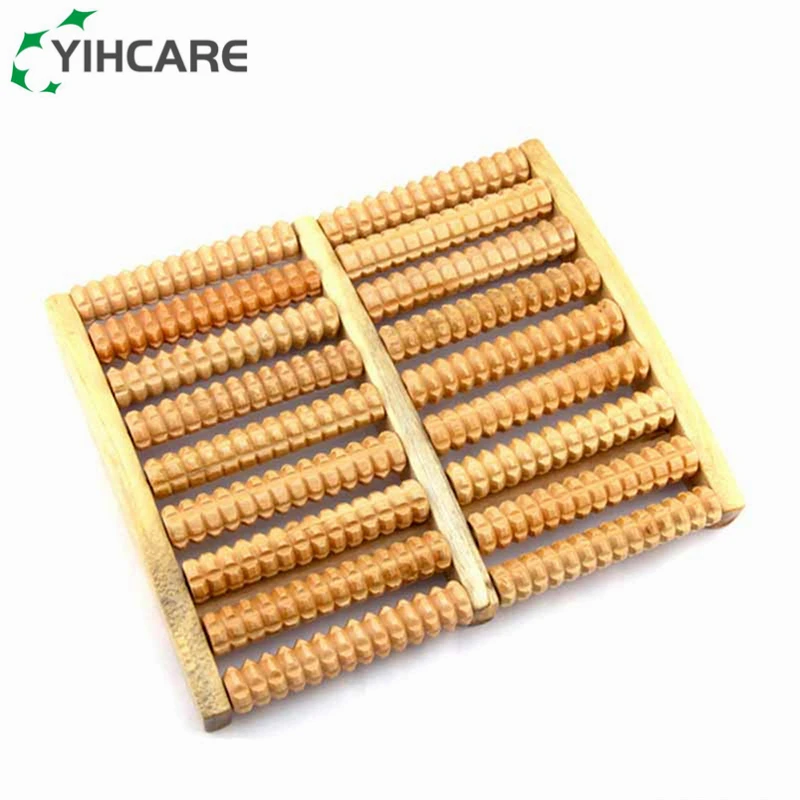 YihCare деревянный массажный ролик для ступней 9-рядный акупунктурные точки аппарат