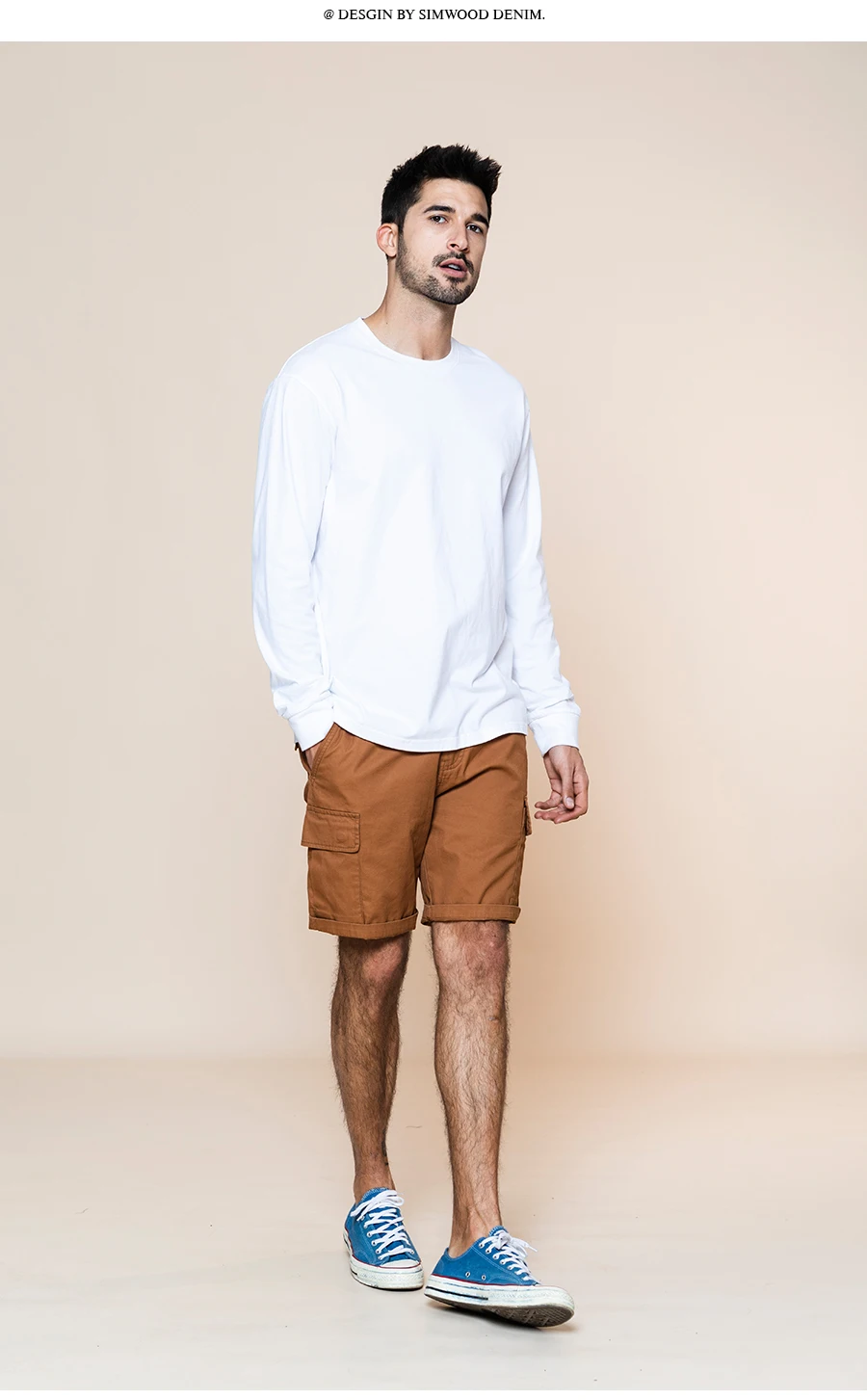 SIMWOOD 2021 Summer New Cargo Shorts Men Fashion Enzyme Washed Casual Multi-Pockets Plus Size 100% Cotton Shorts SJ130358