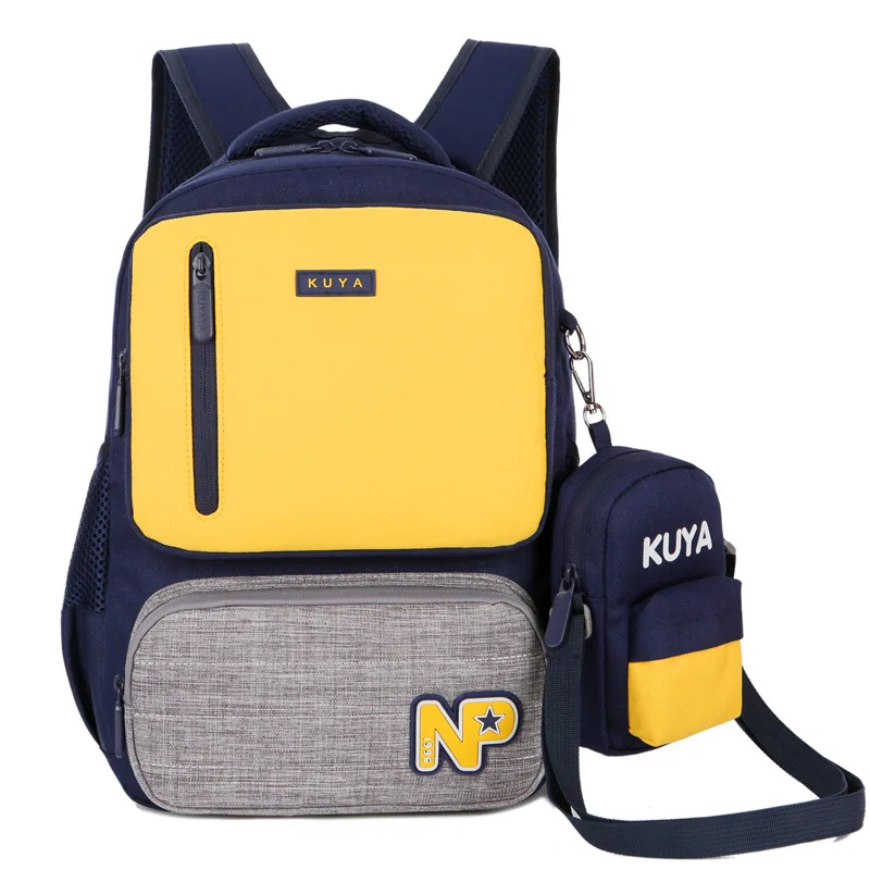 

Boys Girls School Bags Kids Backpack Child Primary Schoolbag Orthopedic Nylon Bookbags Panelled Preppy Campus Composite Bag