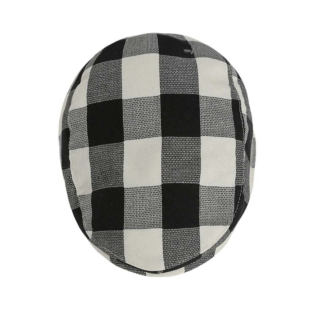 Newly Children Kids Hat Cap Beret Plaid Pattern Fashion Breathable for Outdoor Party FIF66