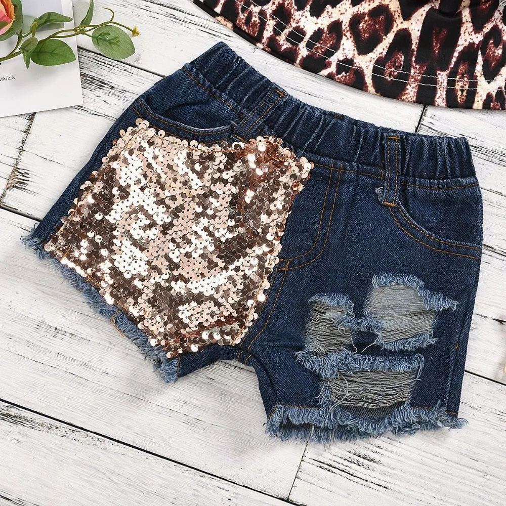 2pcs babu girl leopard clothes set (2)