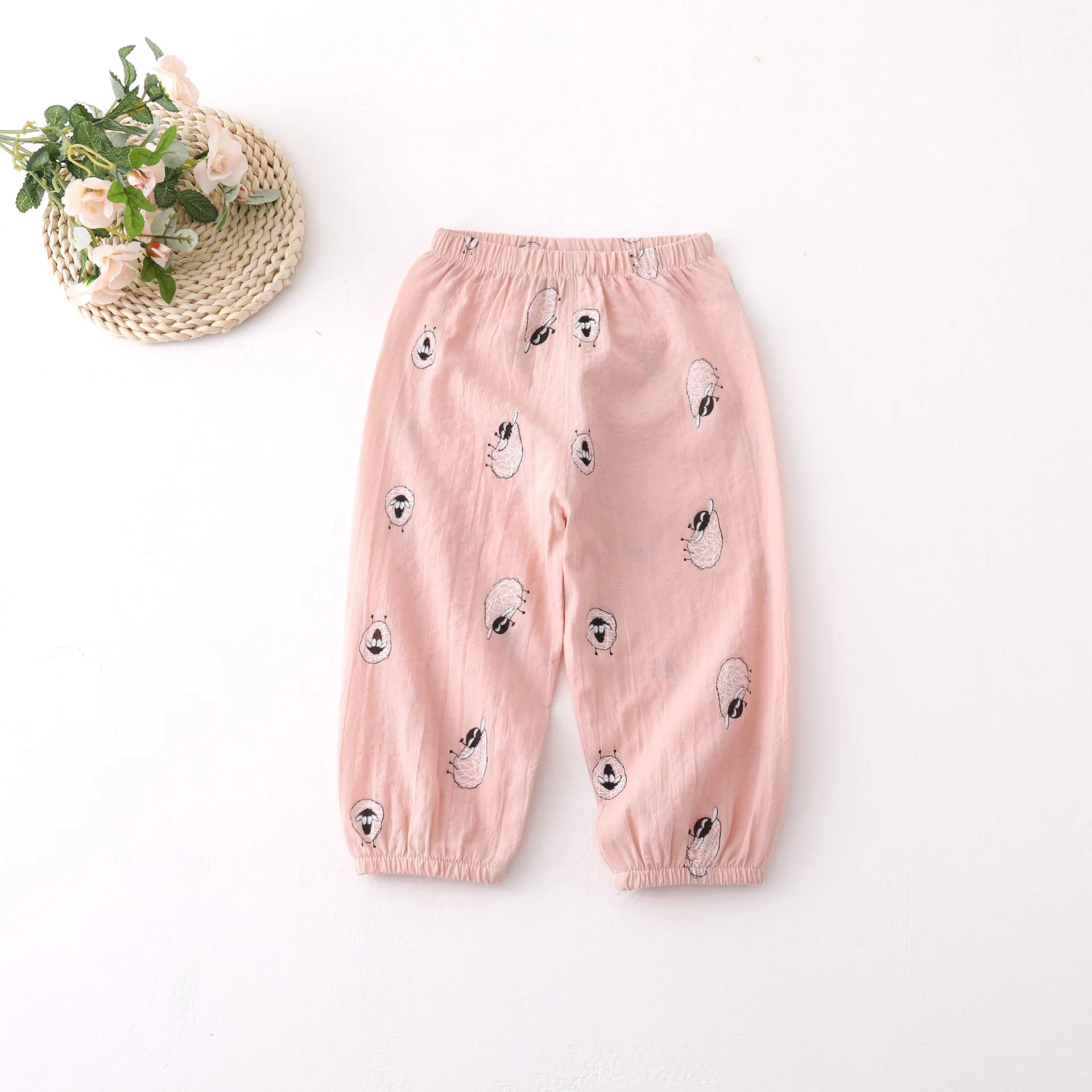 

Summer Thin Section Baby Lantern Pants Infant Breathable Anti Mosquito Pants 0-3-Year-Old Men And Women Children Trousers Cartoo