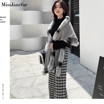 

Visual Axles Winter Women Knitted poncho Luxury Ladies Autumn Capes and Scarf