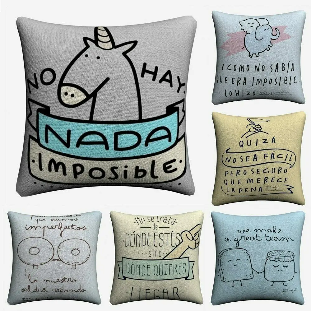 

Mr Wonderful Motivation Art Decorative Cushion Cover Sofa Home Decor Almofada