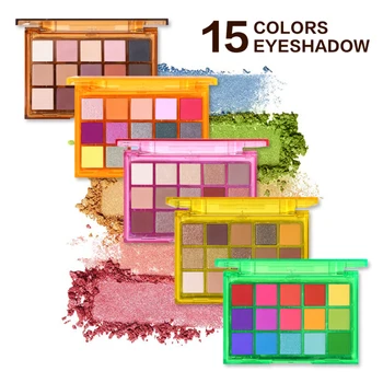 

UCANBE Sweet Party Eyeshadow Pallete Neon Makeup Palette 15 Shimmer Glitter Matte Shades Matellic Blendable Pigment