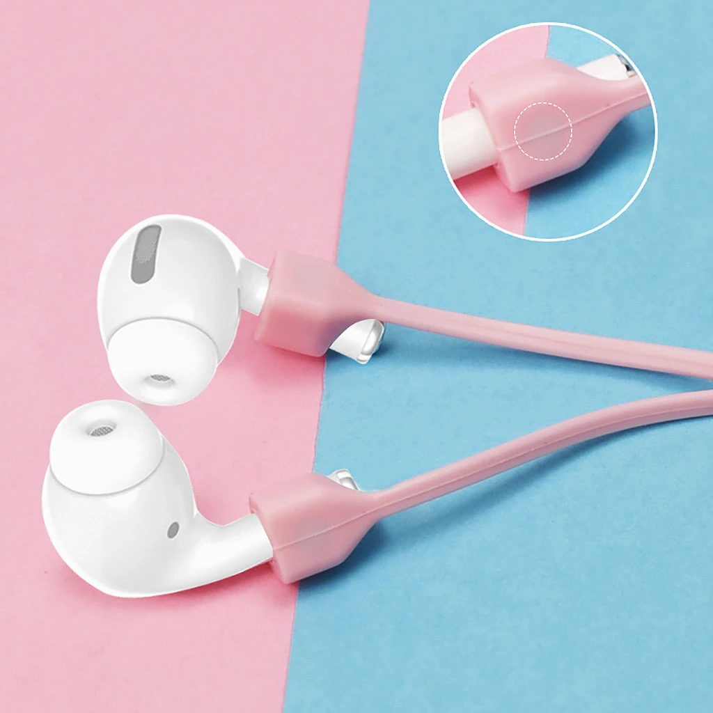 Airpods Pro tape is easy to carry beautiful anti-falling cord headphones with soft silicone People like it 1101#A