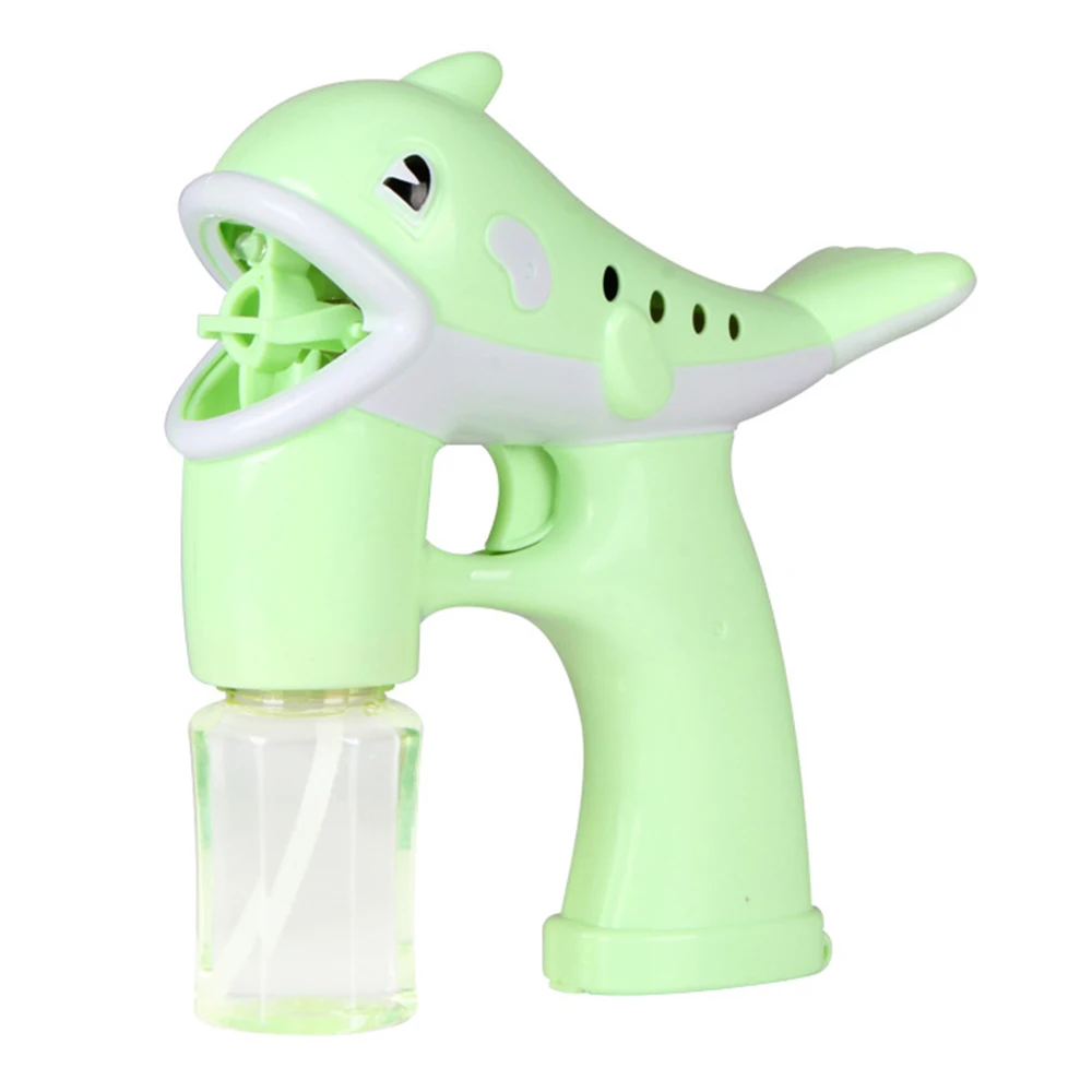 Детская игрушка Дельфин Пузырьковая Машина Автоматическая мультфильм музыка свет 2 бутылки пузырьковая вода Лето забавная игрушка для воды на открытом воздухе - Цвет: Green