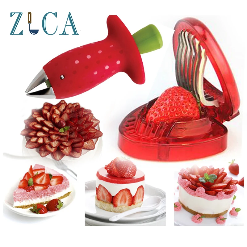 ZLCA 2 шт./компл. кухонные приспособления для фруктов Инструменты Нож для клубники нож для удаления листьев - изображение