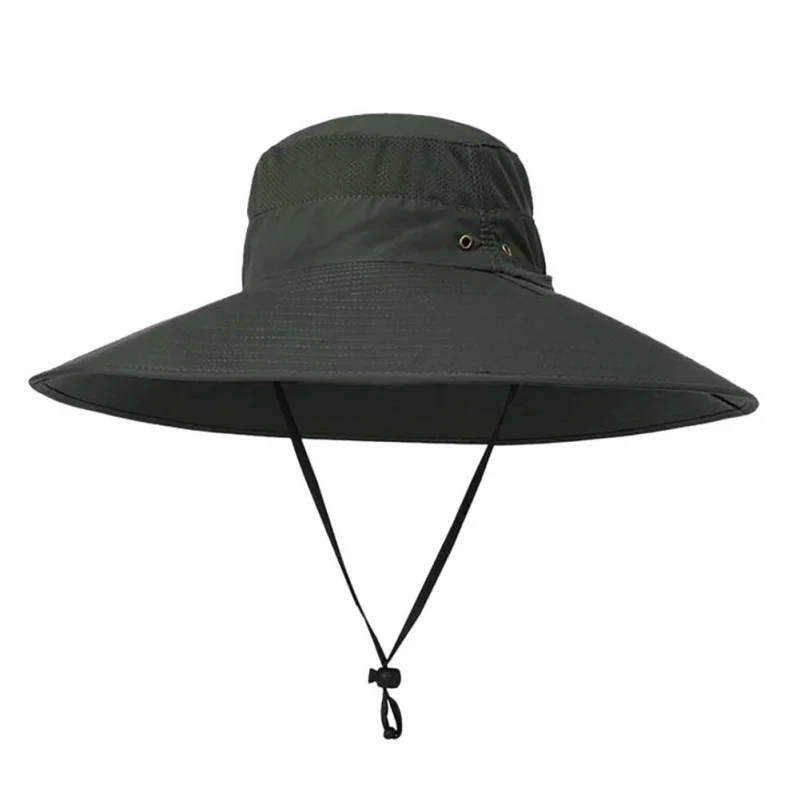 Мужские и женские шляпы для рыбалки, уличная туристическая шляпа UPF 50+ Лето Защита от ультрафиолета, длинная большая широкополая походная Солнцезащитная шляпа