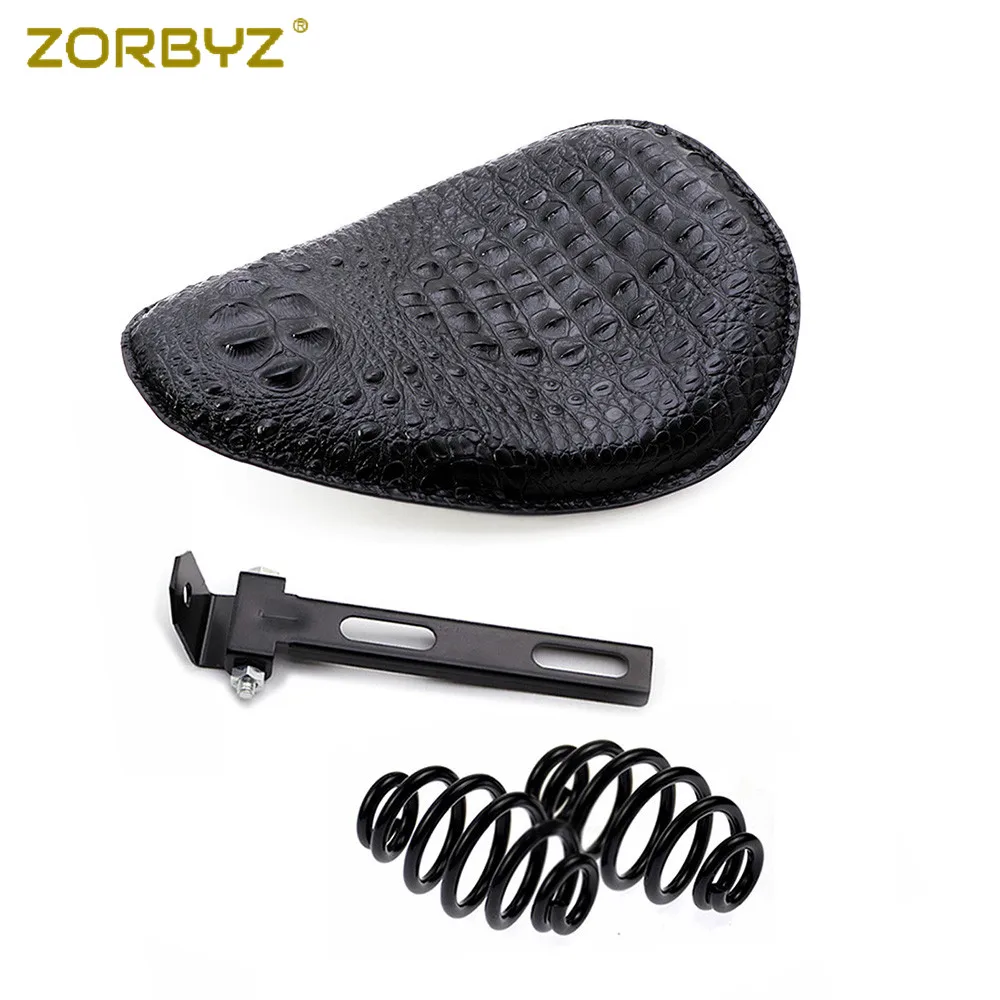 ZORBYZ мотоциклетная черная крокодиловая искусственная кожа соло пружина для