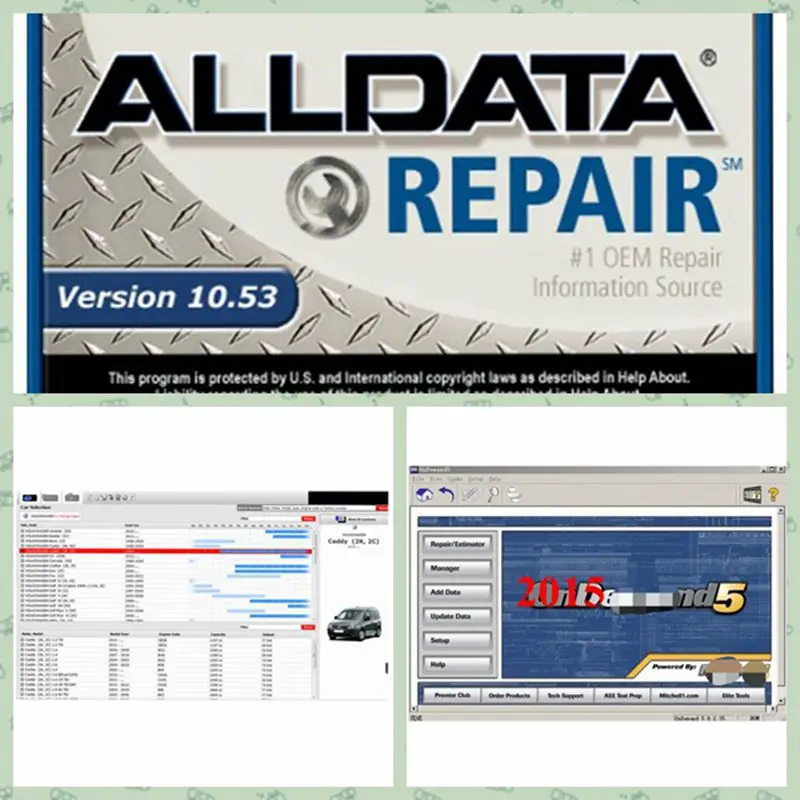 2020 alldata oficina de reparação automática atris 2018.01v software todos os dados 10.53 mit//chell od5 2015v 1tb hdd usb3.0 venda quente