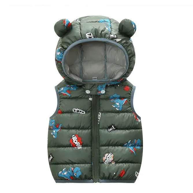 Autumn Children Warm Vest Baby Cotton Waistcoat Kids Outerwear Vest Children Clothing Boys Girls Hooded Jackets
