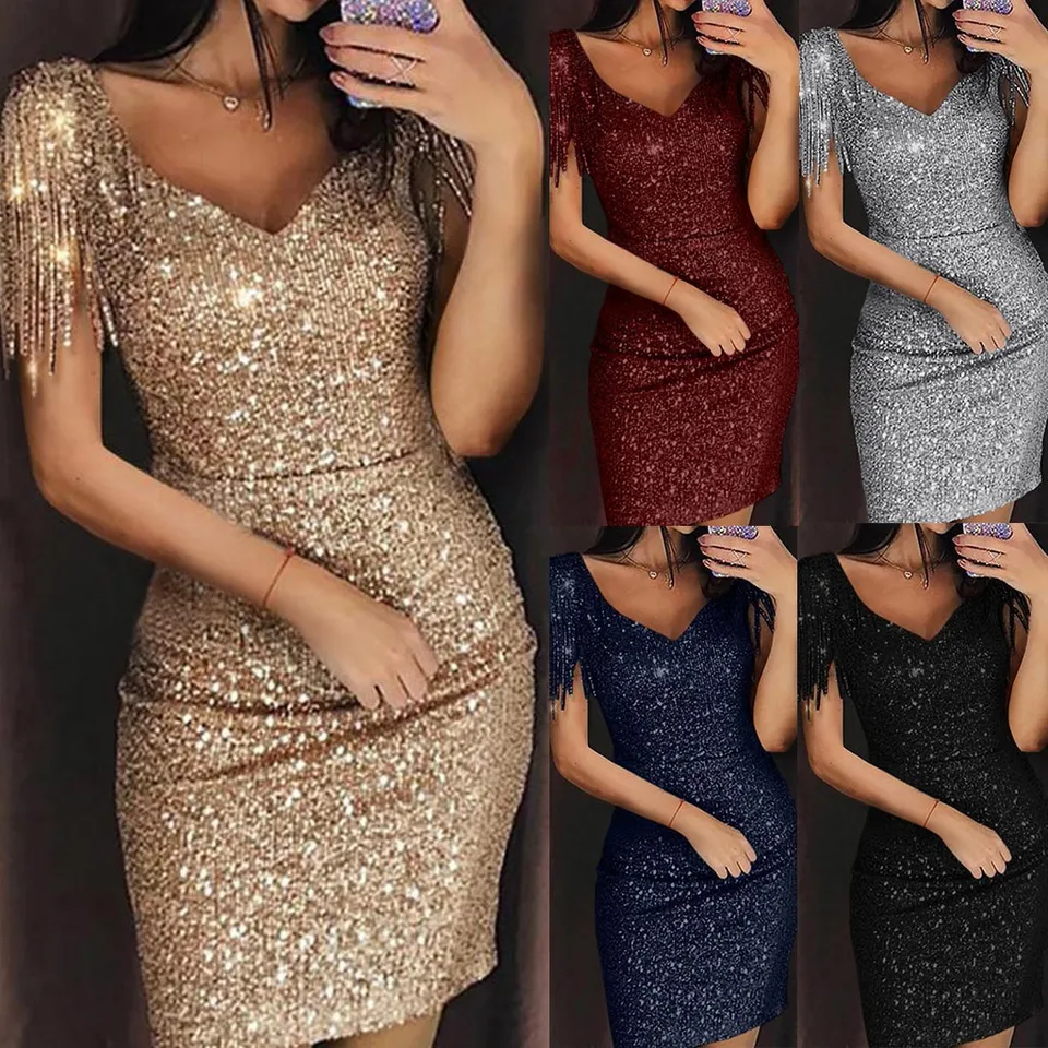 sexy tassel splicing sling sleeveless evening dress