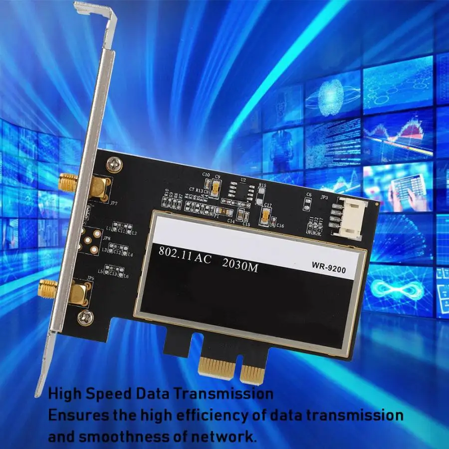 Для Intel 9260NGW WR-9200 Настольный ПК 1700 Мбит/с 2,4G/5G BT5.0 беспроводная карта+ 2 шт 6DBi антенна