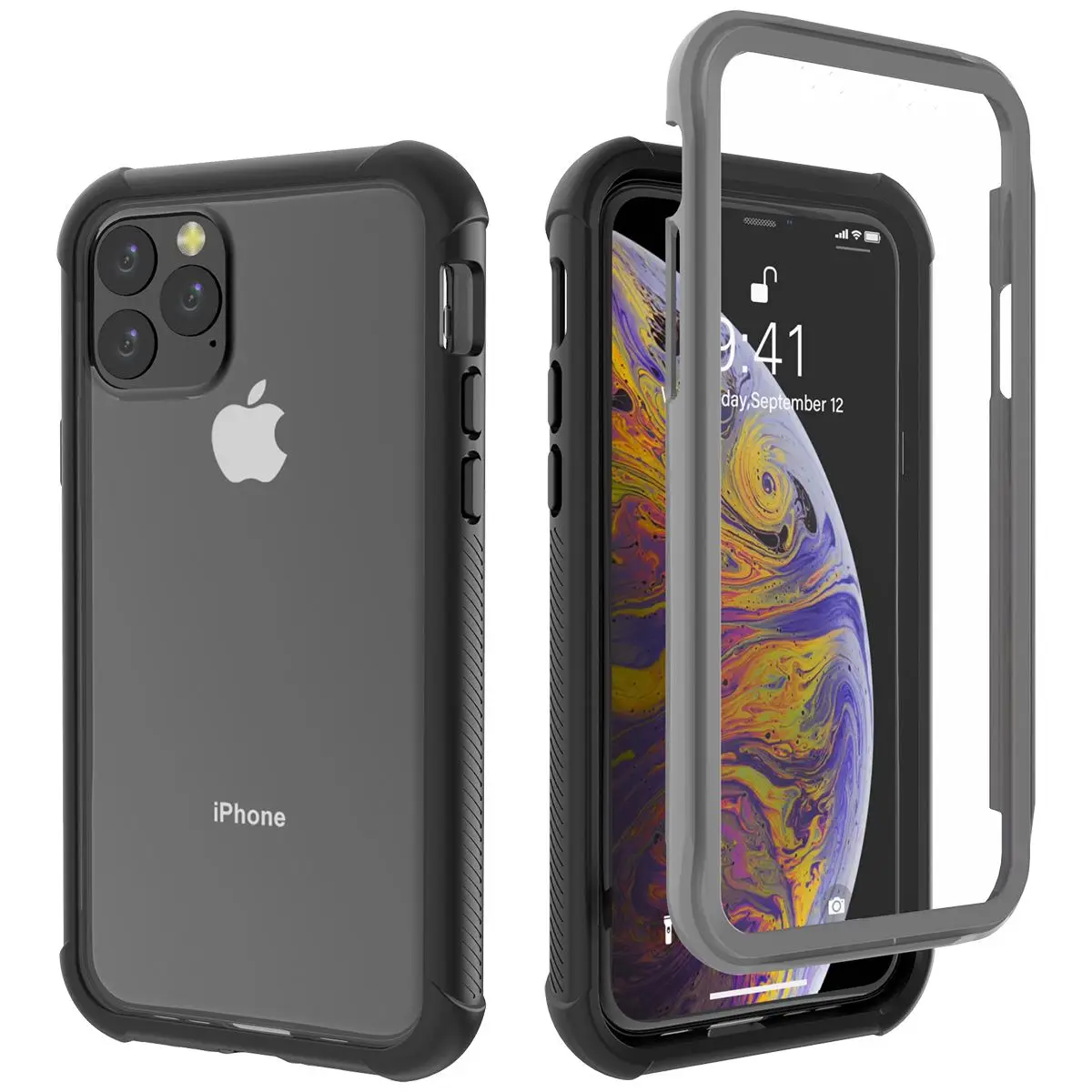 

For iPhone 11 11 Pro Case Life Waterproof 360 Degree Protection Armor Shockproof Cover for iPhone 11 Pro Max Case Transparent