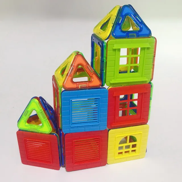56pcs Big Size Magnetic Designer Magnet Blocks Construction Toys Set Modeling&Buillding Toy For Children Kids Gifts 1
