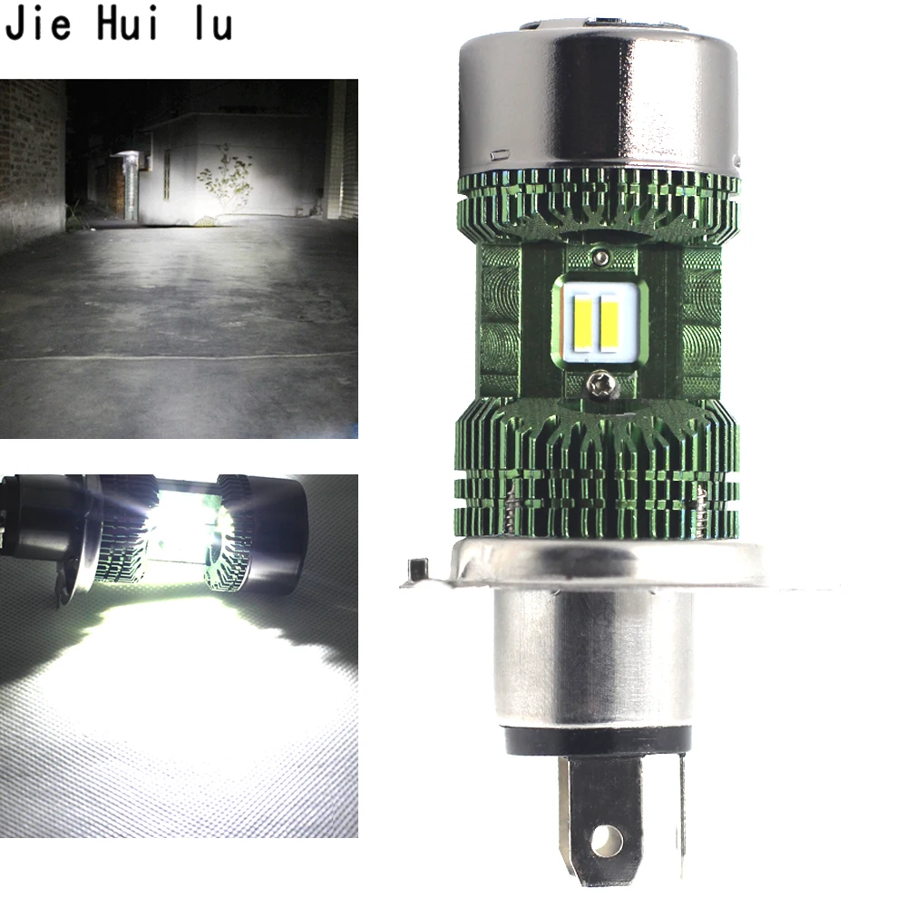 1 шт. мотоцикл 12 В H4 Hi Lo луч Мото Светодиодный фонарь DRL для большинства мотоциклов светодиодный комплект ламп преобразования 40 Вт 4000лм 6000 К