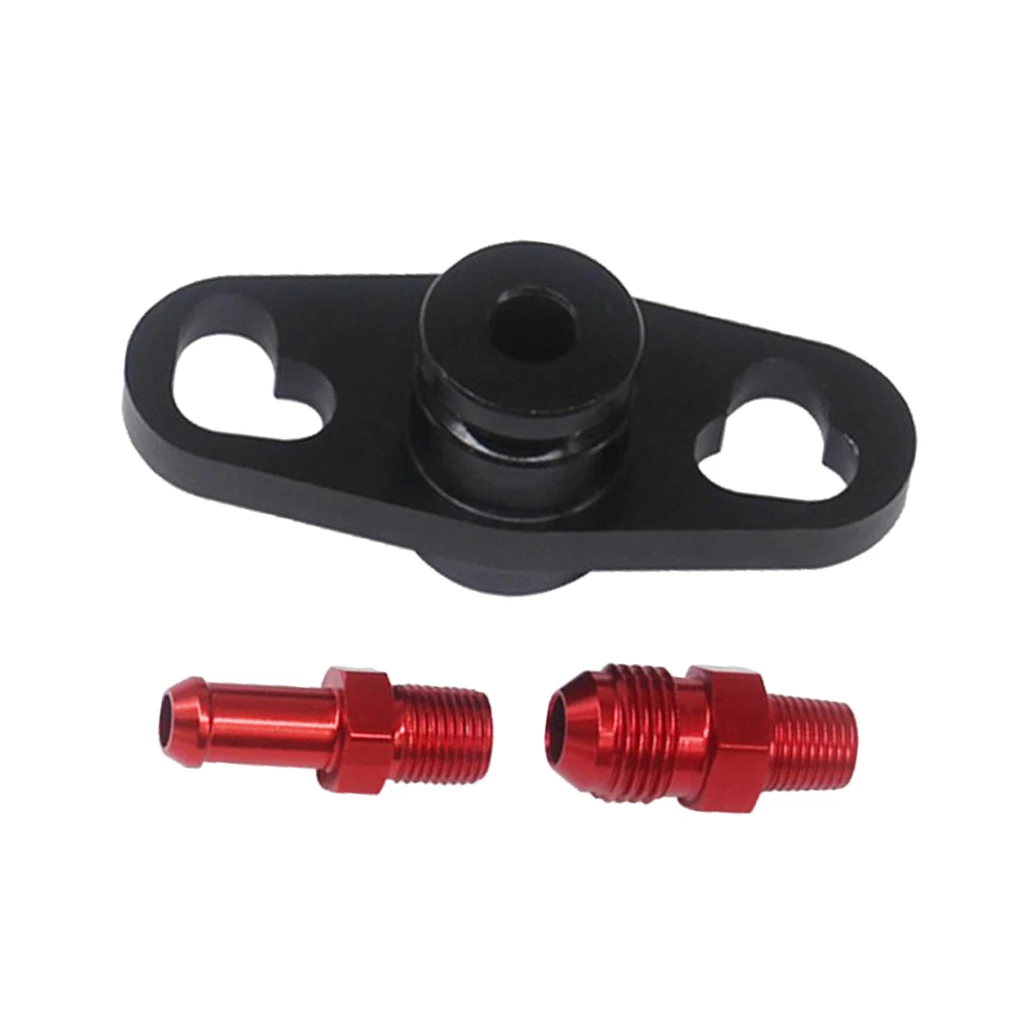 Aluminum Fuel Rail Pressure Regulator Adapter for Mitsubishi with fittings