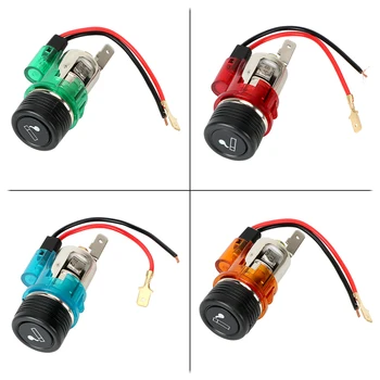

12V 120W Car Cigarette Lighter Unviersal Boat Motorcycle Car Cigarette Outlet Plug with LED Light Flameless Cigarette Adapter