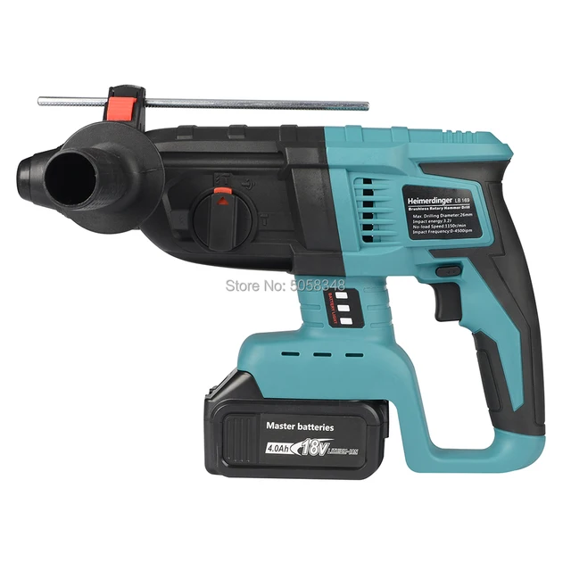 $US $90.68  rechargeable brushless cordless rotary hammer drill electric Hammer impact drill with two 18V 4000m