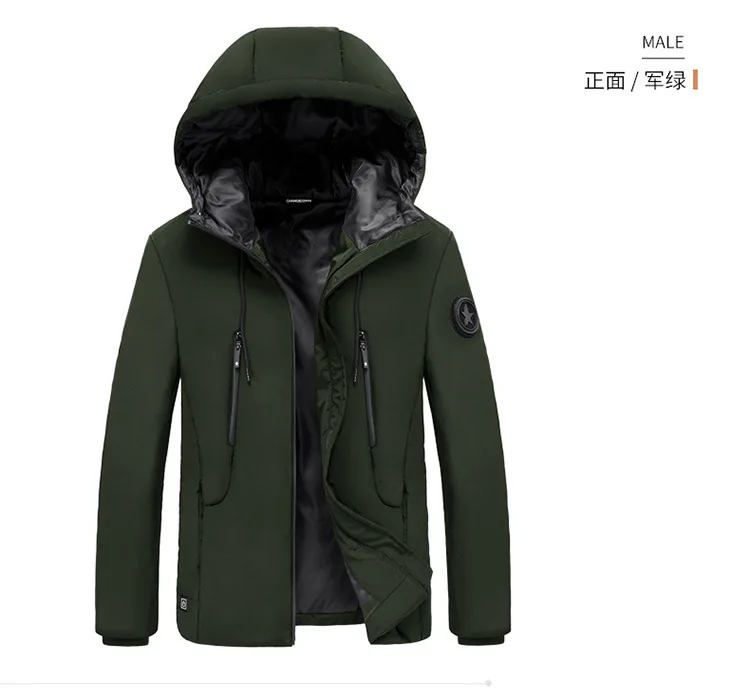 Men's Hiking USB Heating Down Coats Winter Outdoor Sport Windbreaker Camping Thermal Waterproof Male Jackets Retkeilytakki