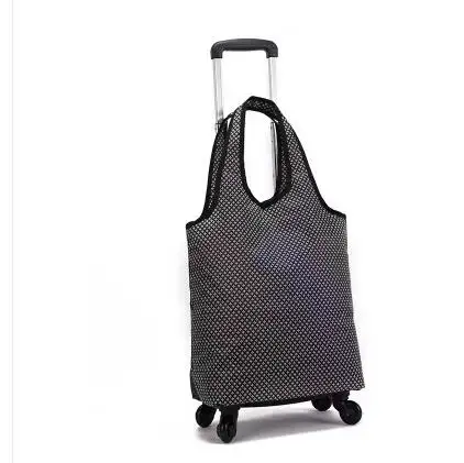 Equipaje de mano con ruedas para mujer, carrito para la compra_voghion.com