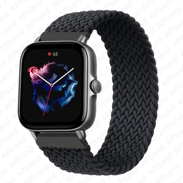 20mm 22mm Braided solo loop For Amazfit GTS 2 2e GTS2 Mini GTR 3 3 TrendingWarehouse