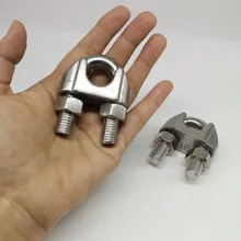 

2pcs M16/16mm Wire Rope Clip U-Bolt Type 304 Stainless Steel U Bolt Clamp
