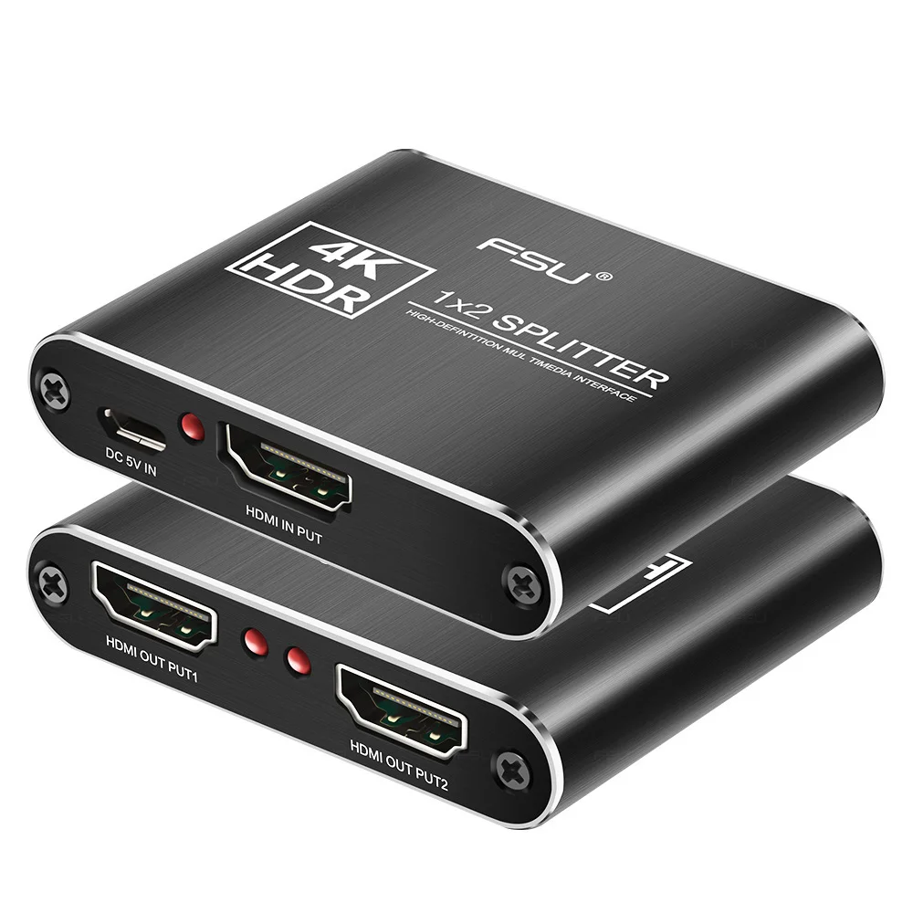 1 в 2 Выход HDMI сплит-тер 4 к 3D HDCP Full HD видео HDMI переключатель распределительный усилитель двойной дисплей для HDTV DVD PS3/4 Xbox