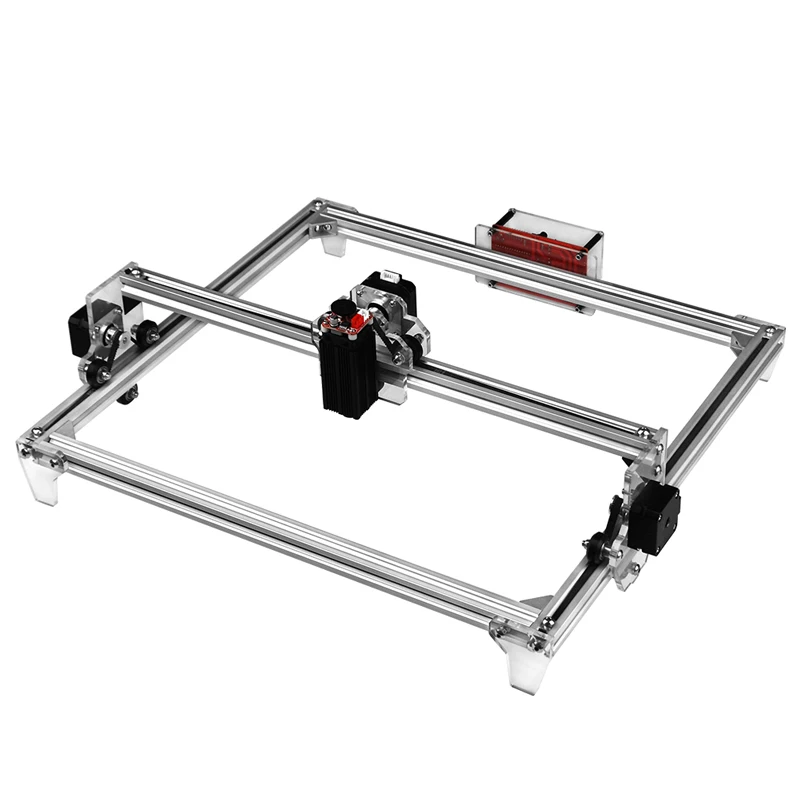 Серебристый 30*40cm Mini 2500MW CNC Laser Engraving Machine 2Axis DIY Engraver Desktop Wood Router/Cutter/Printer+ Laser Goggles - Цвет: Серебристый